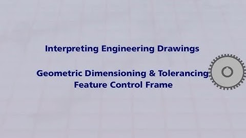 Geometric Dimensioning and Tolerancing Feature Control Frame