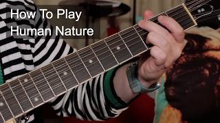 How to Play: 'Human Nature' Michael Jackson Acoustic Guitar Lesson chords