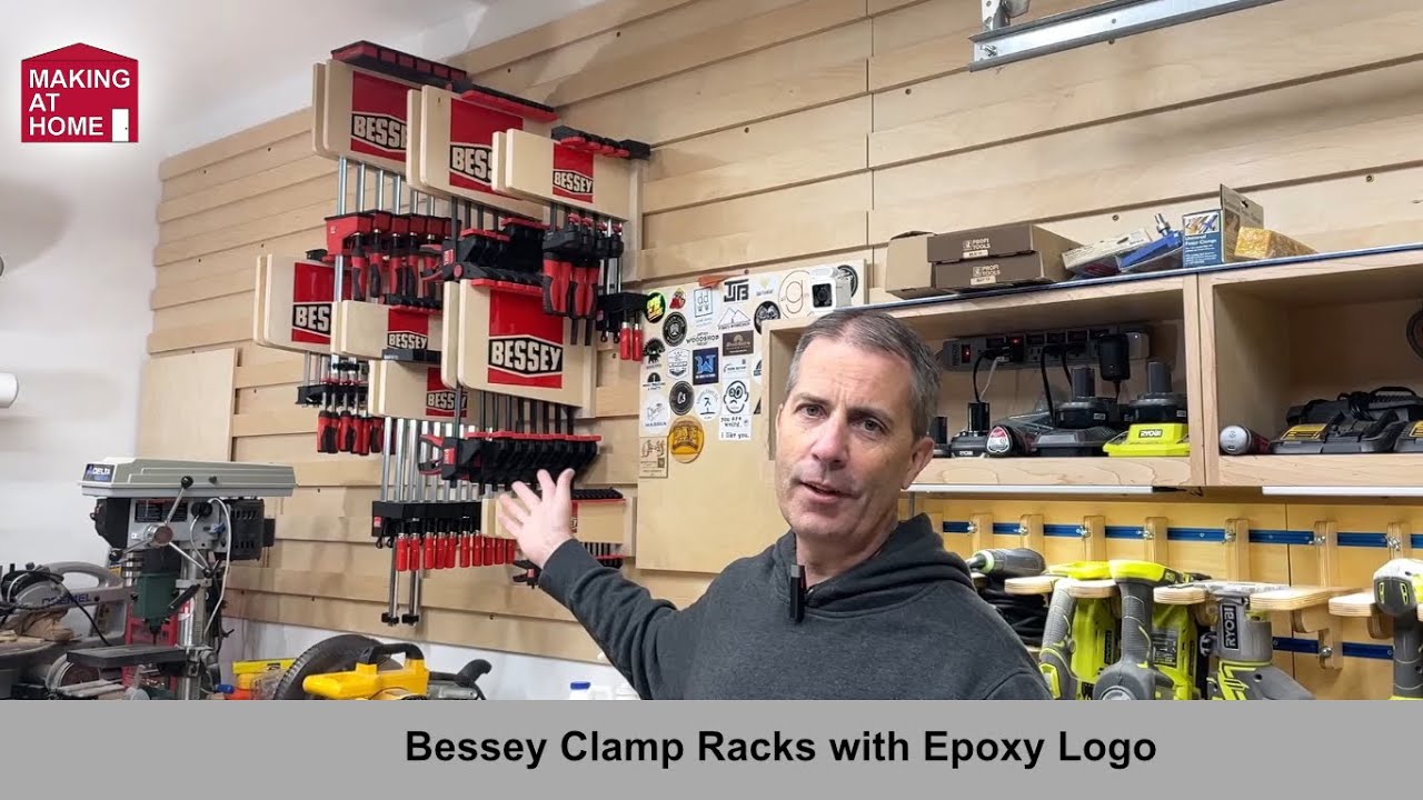 Bessey Clamp Racks with Epoxy Logos YouTube