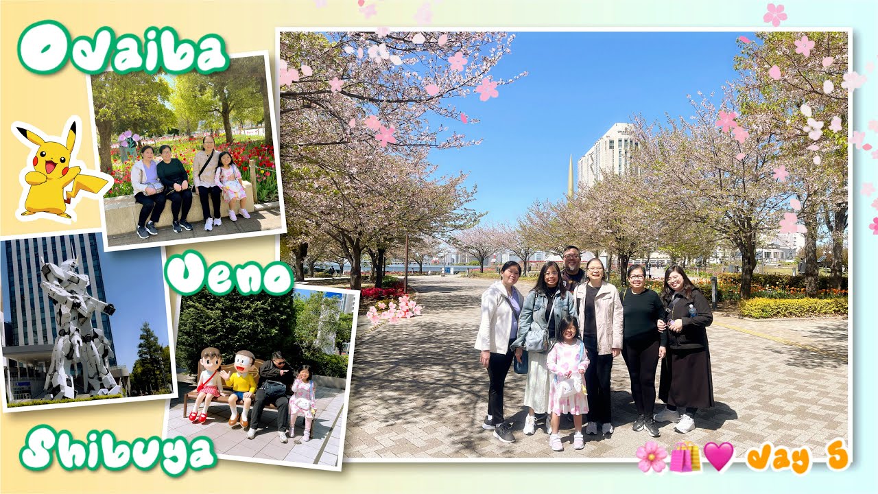Tokyo 2025 🌸 // Day 5 // Odaiba DiverCity 🤖 Cherry Blossoms ❀🌸 // Vlog23💜