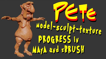 "Pete" 3D Model and Texture PROGRESS in MAYA and Zbrush by WAYNiMATiON [2018] Wayne Berg