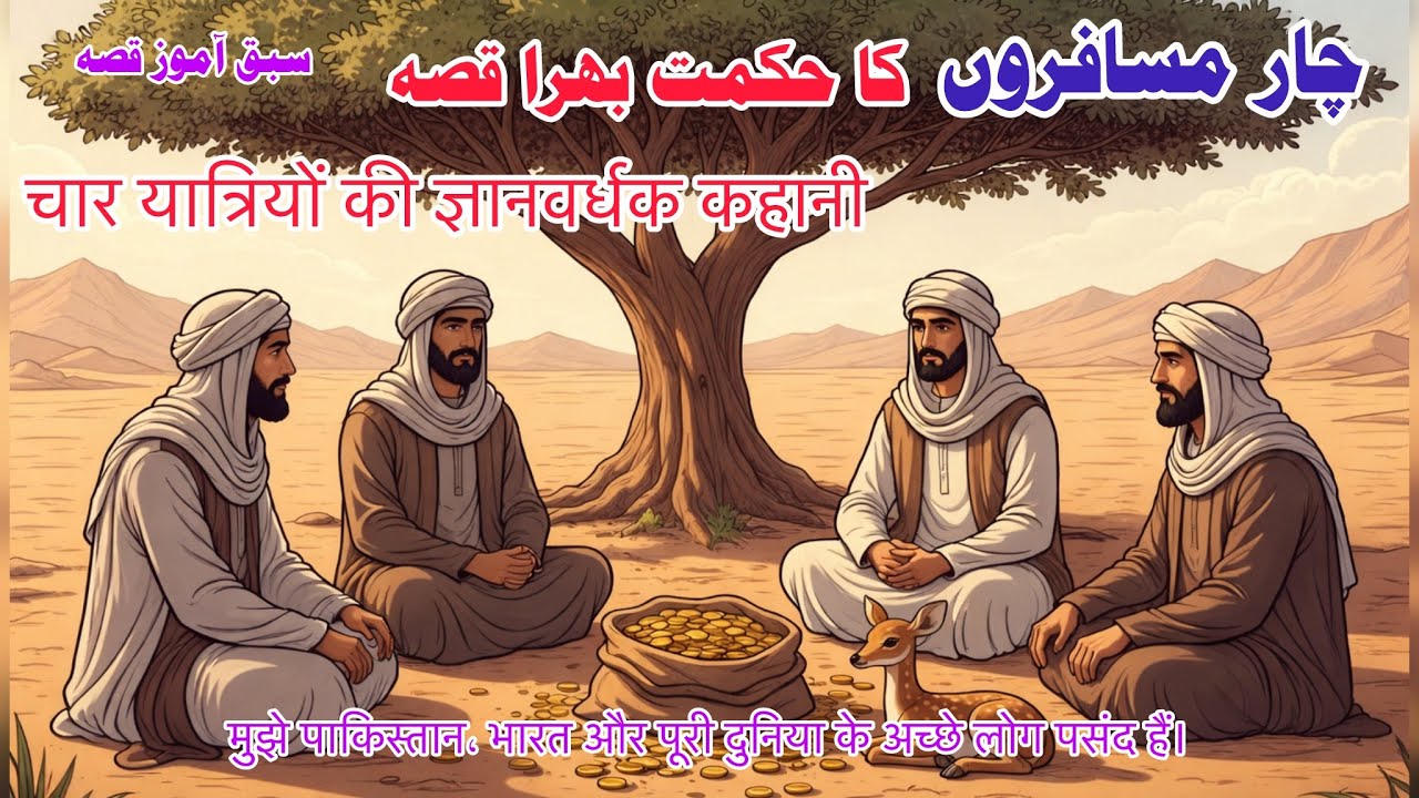 Char musafiro ka qissa | urdu kahaniyan | hindi kahaniyan | moral stories | 