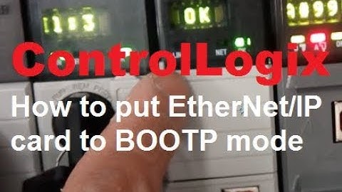 Allen-Bradley 1756-ENT2T - Putting To BOOTP Mode