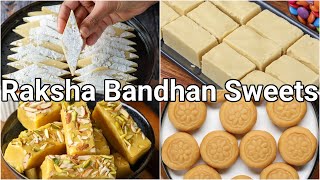 4 raksha bandhan special sweets recipes | rakhi special instant sweets | rakhi special mithai sweets