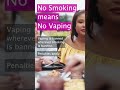 No Smoking means No Vaping