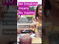 No Smoking means No Vaping