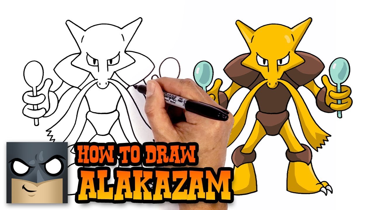 How to draw Alakazam, Pokemon