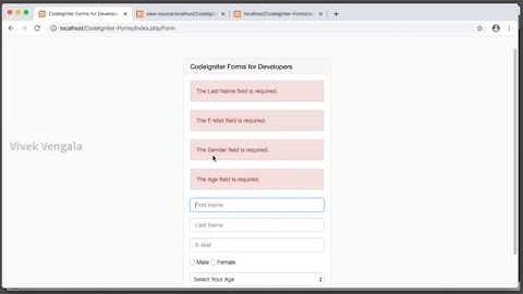 How to Display the Form Values after Failed Form Submission in CodeIgniter