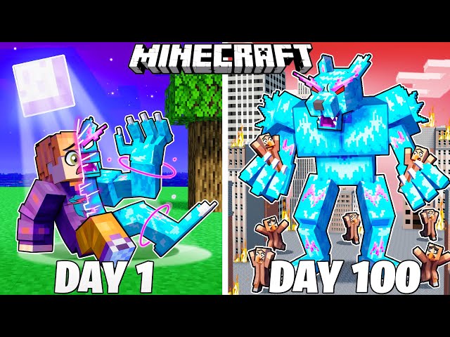 I Survived 100 Days as EVIL MR. BEAST in HARDCORE Minecraft! class=