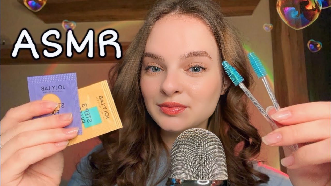 АСМР✨Однокласниця робить тобі ламінування брів