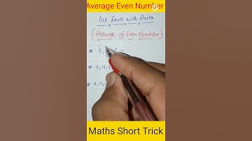 Average Of Even Number | Maths Short Trick #shorts #gkfactswithanita #facts #mathstrick