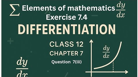 7(iii)/ exercise 7.4/maths #class12 #elementsofmathematics