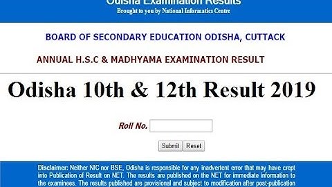 orissaresults.nic.in 2019 Result, BSE Odisha 10th 12th Result 2019 Declared On 20th May 2019