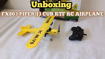 RC AIRPLANE - FX803 PIPER J3 CUB RTF | Unboxing & Test