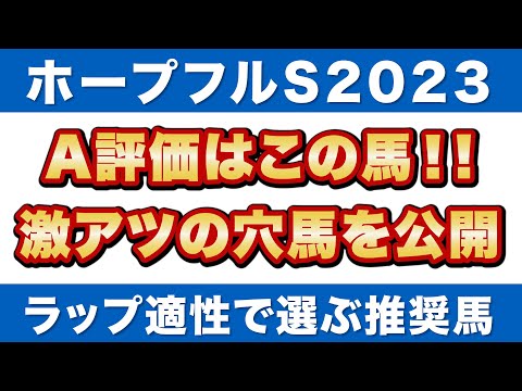 【ホープフルステークス2023 予想】厳選A評価！ラップ適性で選ぶ激アツな穴馬を公開！