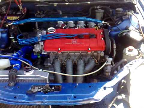 First Engine Start Honda Del Sol D16A9 ITB - YouTube
