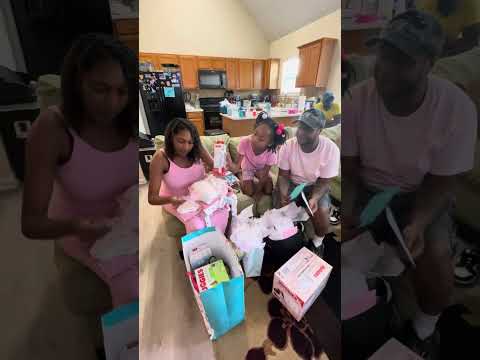 I love it. Marquis my baby bra and Kayla baby shower. Opening gifts. This gift is from Malik & lexis