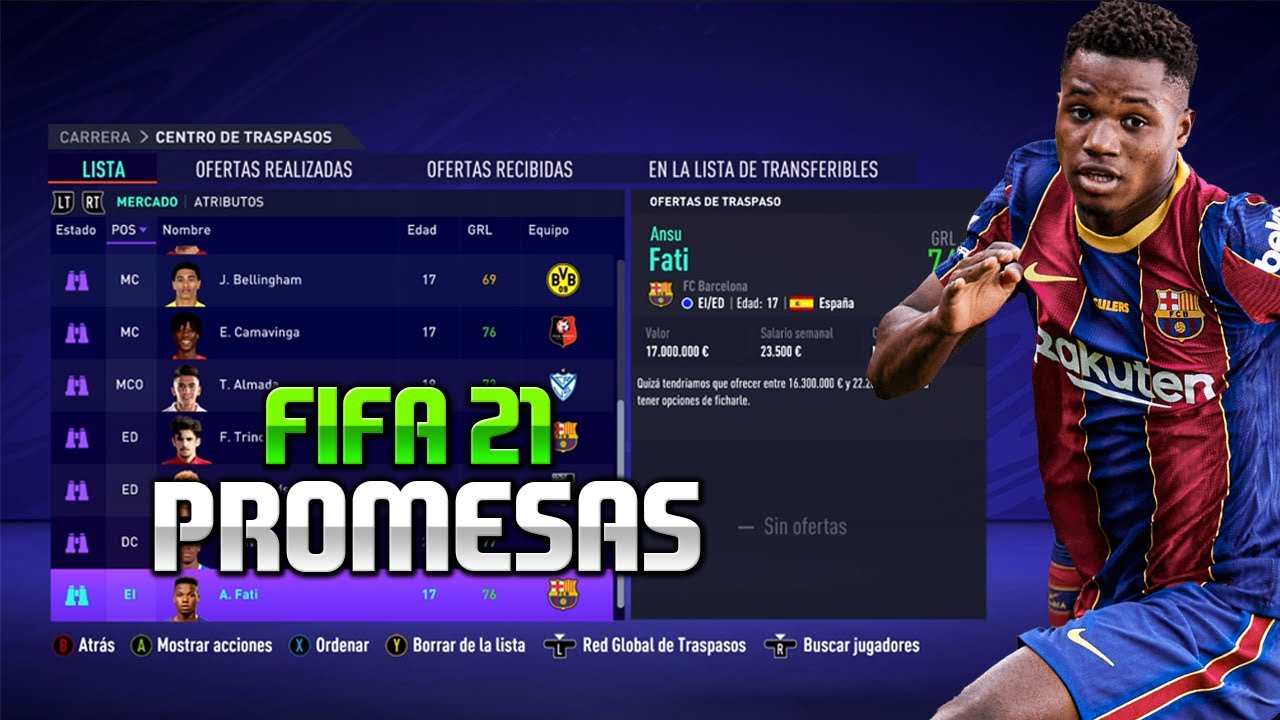 INCREÍBLES JÓVENES PROMESAS PARA TU MODO CARRERA EN FIFA 21 - YouTube