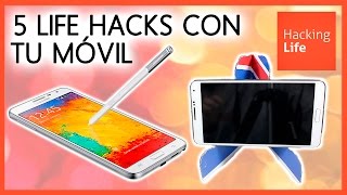 5 LIFE HACKS para el MÓVIL 📱 5 LIFE HACKS with your PHONE * Life hacks in Hacking Life