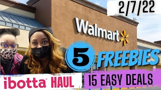 Walmart Deals 2/7/22: Walmart #Ibotta Haul: 5 FREEBIES: 15 DEALS: Couponing At Walmart This Week