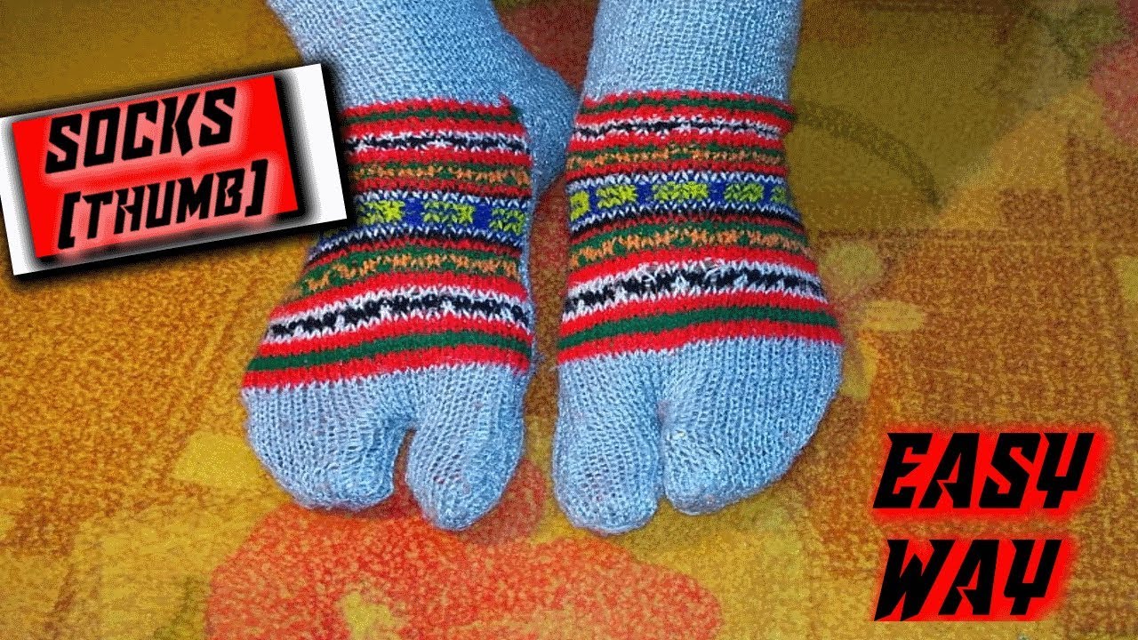 Thumb Socks Knitting for Kids Ladies Gents in Hindi Anghute Wale