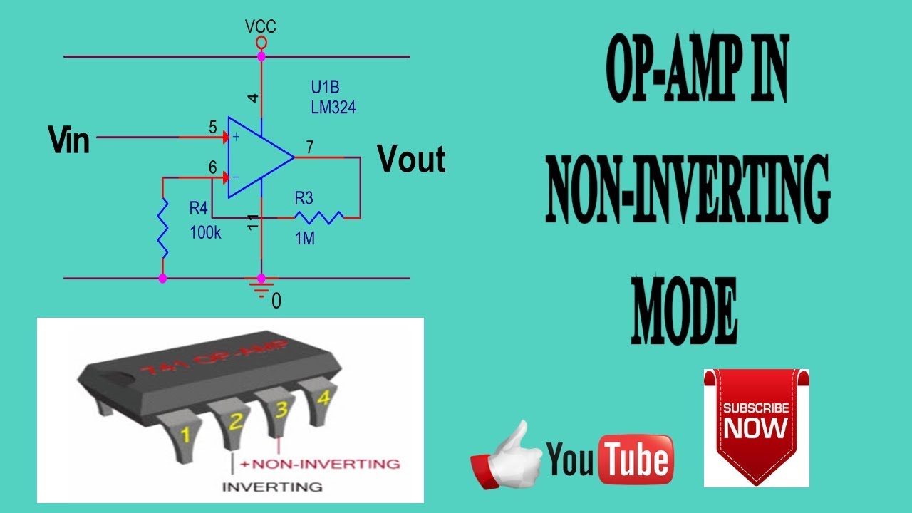 WORKING OF OPERATIONAL AMPLIFIER IN NON-INVERTING MODE || MULTISIM ...
