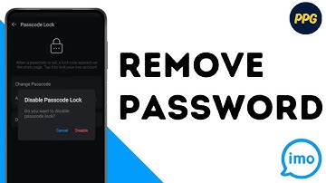 How to Remove Password in imo ?
