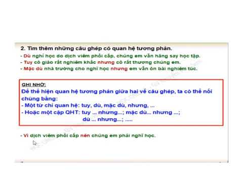 LTVC: Nối các vế câu ghép bằng quan hệ từ.