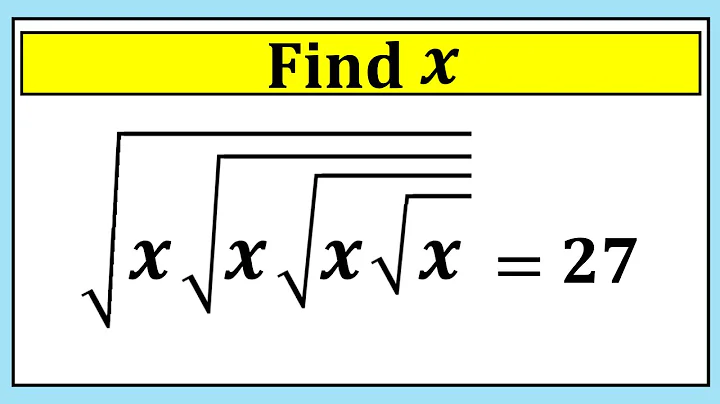 Nice Square Root Math Simplification Problem | Find the Value of X