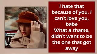 BABE - Taylor Swift (Taylor’s Version) (From The Vault) (lyrics) Resimi