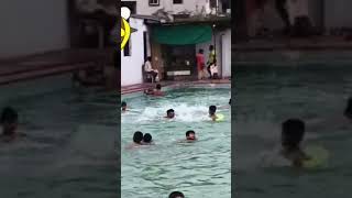 hot summer 🌞 cooling rainbow swimming pool Sdpt #subscribemychannel