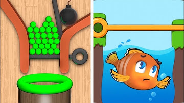 Pull The Pin Vs Fish Pin - All Levels Gameplay For Android, iOS The Best Mobile Game
