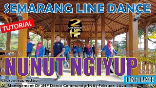 TUTORIAL NUNUT NGIYUP #LINE #DANCE | 2hf #Dance #Community | #kampung #surga - #bandungan #linedance