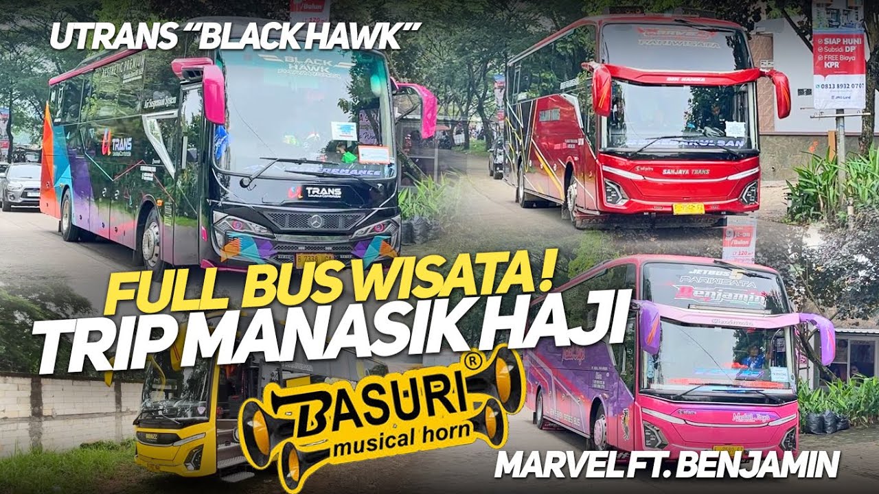 MULAI RAMAI TRIP MANASIK HAJI AMTC SERPONG‼️KETEMU UNIT ARTIS SANJAYA TRANS MARVEL & UTRANS TERBARU 