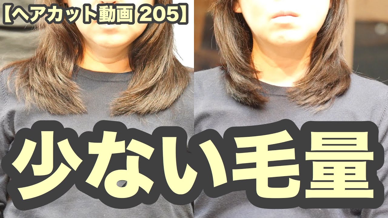 5 少ない毛量 ハイレイヤーカットでフンワリ 全く梳かない段カット ヘアカット動画と解説 5 Japanese Haircut Youtube