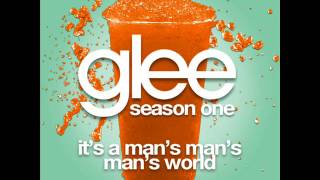 Glee - It&#39;s A Man&#39;s Man&#39;s Man&#39;s World [LYRICS]