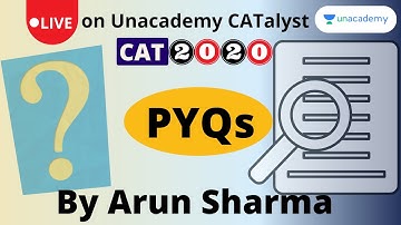 PYQs for CAT 2020 | PART 1 | By Arun Sharma