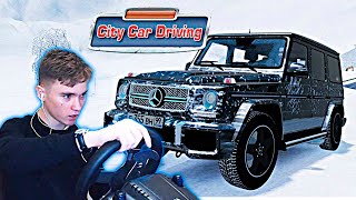 Поехал на ГЕЛИКЕ в ГОРЫ ЗИМОЙ!!! - City Car Driving с РУЛЕМ!