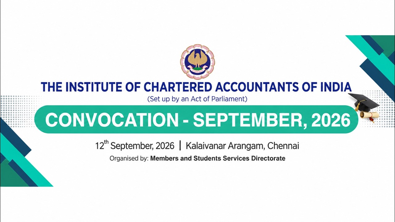 CONVOCATION | SEP 2026 | CHENNAI
