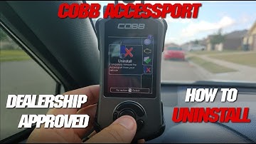 How to Uninstall COBB Accessport v3 | SUBARU WRX