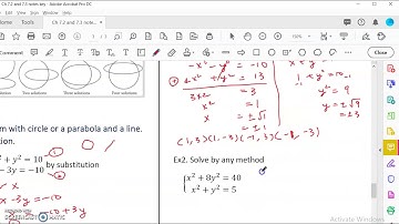 OpenStax College Algebra Ch 7.3 Solve systems of non-linear equations # 2
