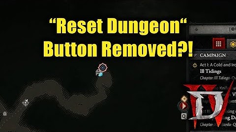 About the "Reset Dungeon" Button - Diablo 4