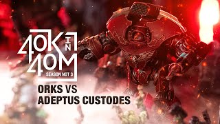 Adeptus Custodes vs Orks. Returning Fan Favourites Face Off. Warhammer 40k in 40 minutes