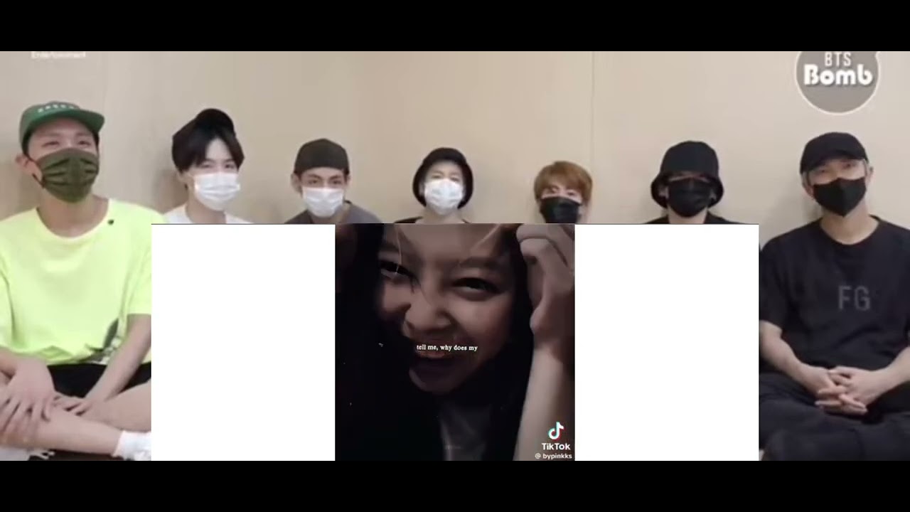 Bts reaction to Jennie moments I found on Tiktok (fake reaction)