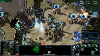 StarCraft II 1v1  Unbeatable Terran Marine + BC rush