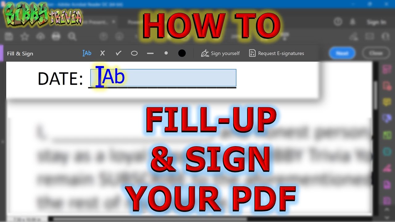 Digitally Fill-up & Sign Your PDF Files - YouTube
