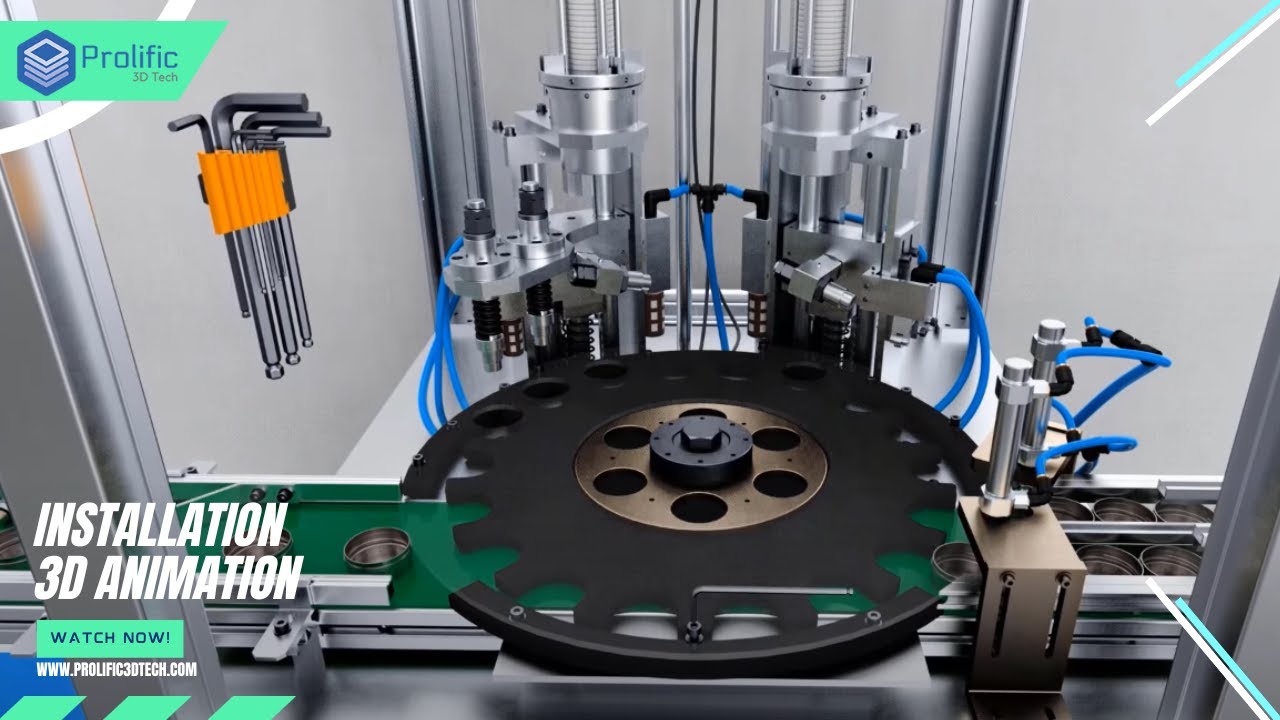 Wad Insertion Machine with Rainfall Elevator | Installation Steps | Part Change Over | 3D Animation – 3D animation by Prolific 3D Tech