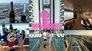 MSC Seashore Embarkation Day 1 VLOG! Aurea room SUITE tour(Room #13284)AND Space X launch !! #vlog