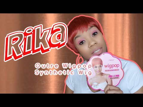 Red  Copper Wig Try On | Outre Synthetic Hair Wig | Wigpop Rika | Affordable Outre Wig |