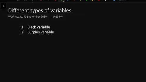Slack and surplus variables